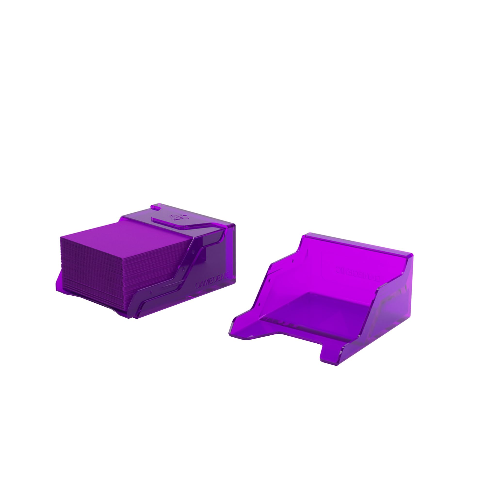 Gamegenic Bastion 50+ XL Deck Box - Compact, Secure Closure | Purple Plastic | 138x44x79mm 2