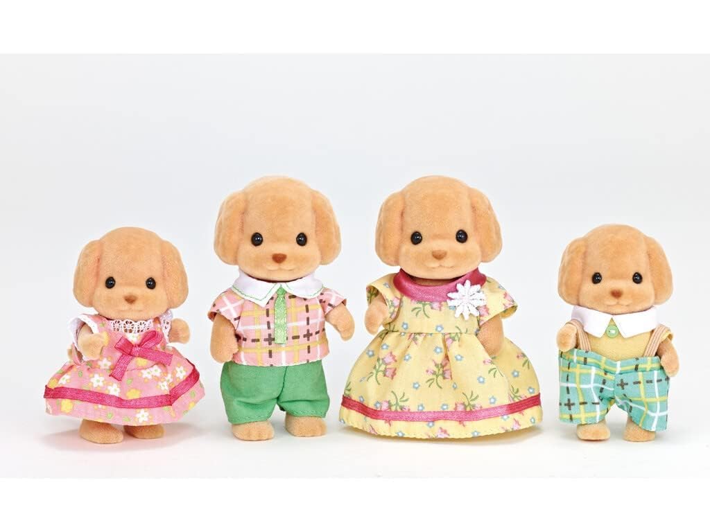Sylvanian Families Toy Poodle Family - 4-Piece Playset with Story Book 12