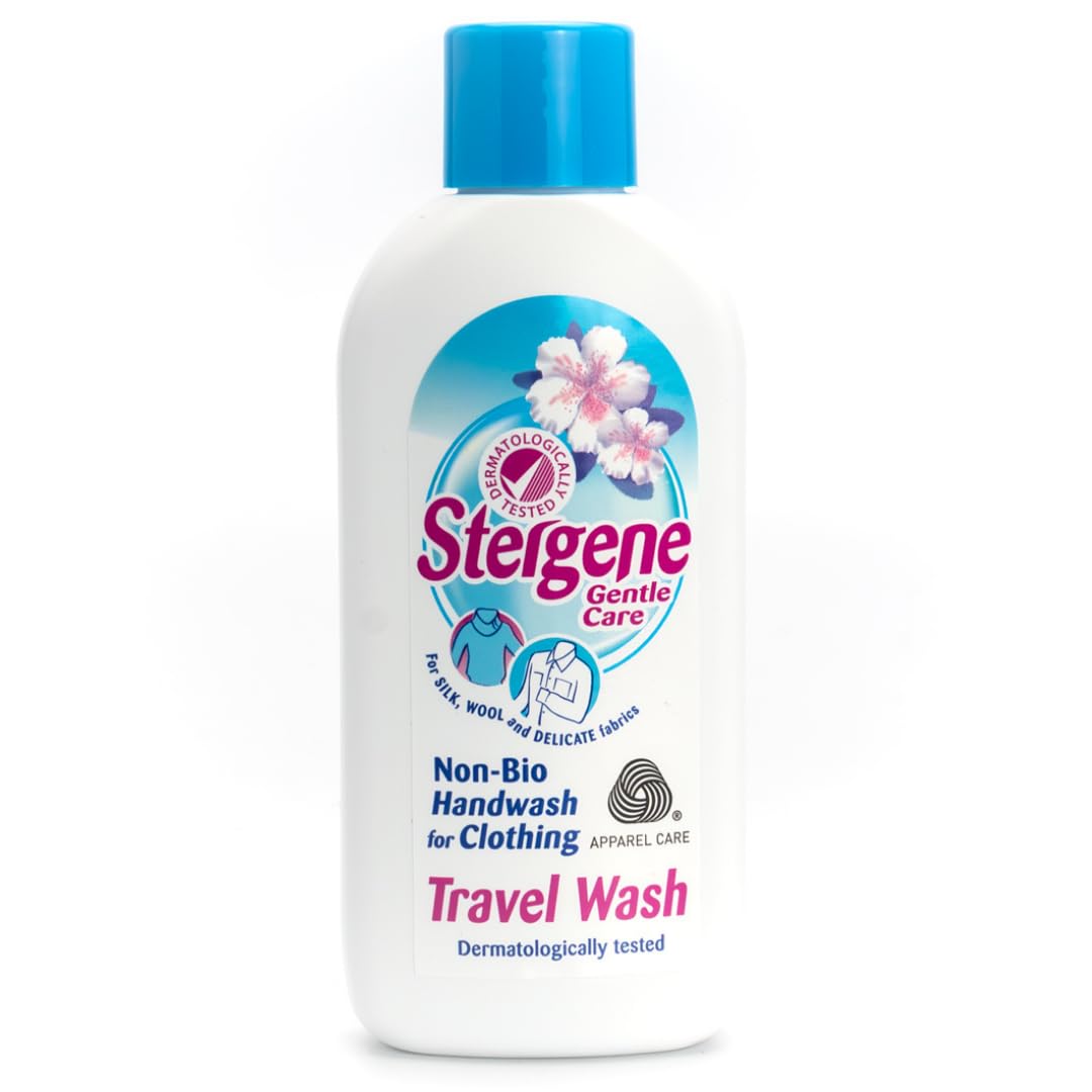 Stergene Gentle Care Travel Wash for Handwash Delicates - 100ml Liquid | Non-Biological