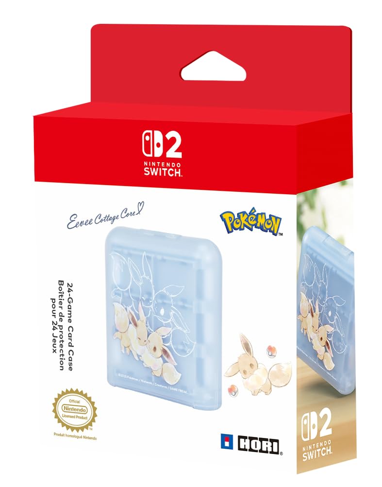 HORI 24-Game Card Case Eevee Cottage Core for Nintendo Switch 2
