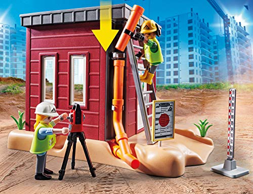 Playmobil City Action Small Excavator with Movable Bucket & 2 Construction Figures (70443)