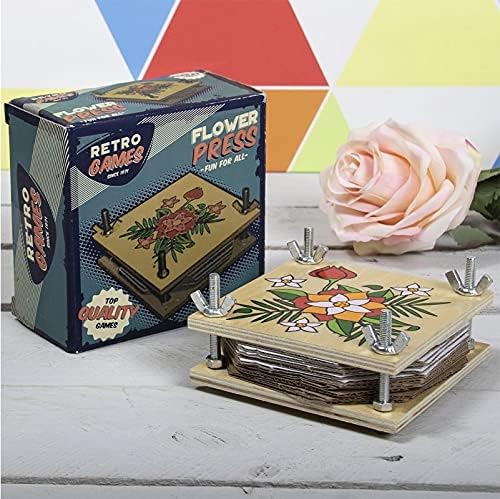 Retro Games Family Fun - Wooden Flower Press Craft Kit for Kids 2