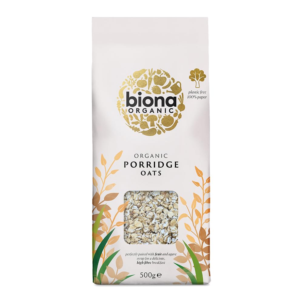 Biona Organic Porridge Oats, 500 g - Organically Grown Breakfast Oats - High in Fibre 1