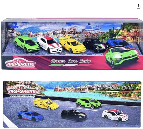 Majorette Italian Dream Cars Gift Box - 5-Piece Diecast Model Set for Ages 3+ 7