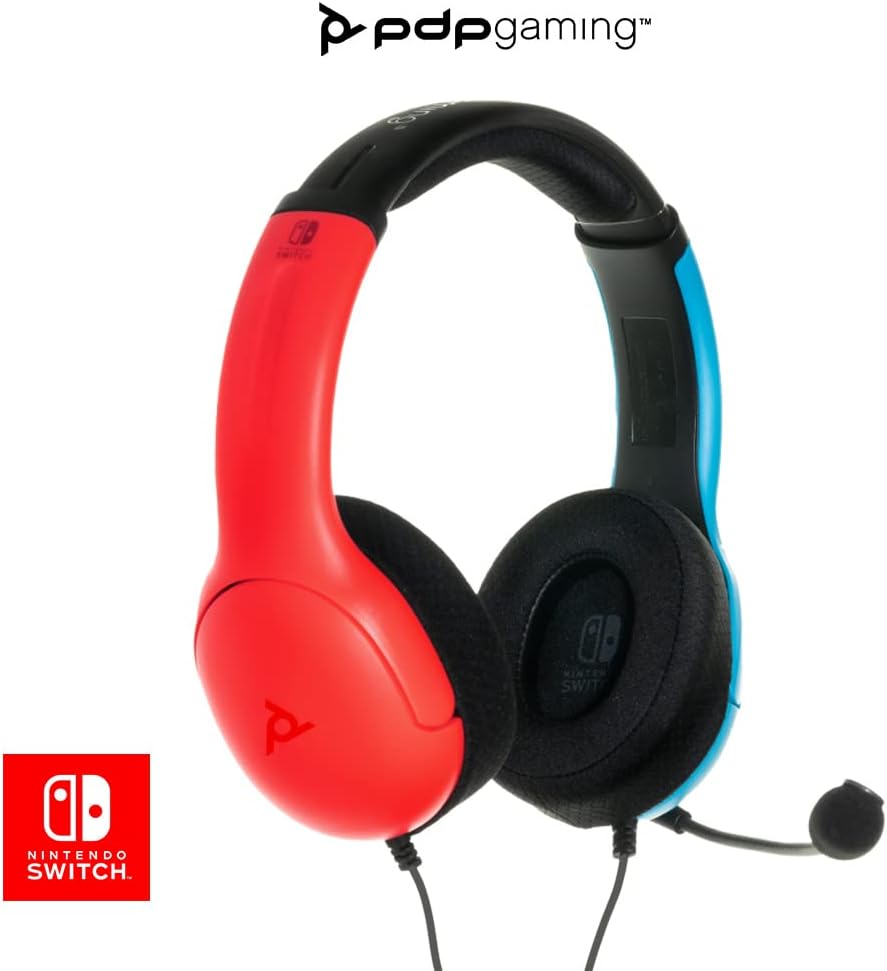 PDP LVL40 Wired Stereo Headset for Nintendo Switch - Joy-Con Blue/Red 1