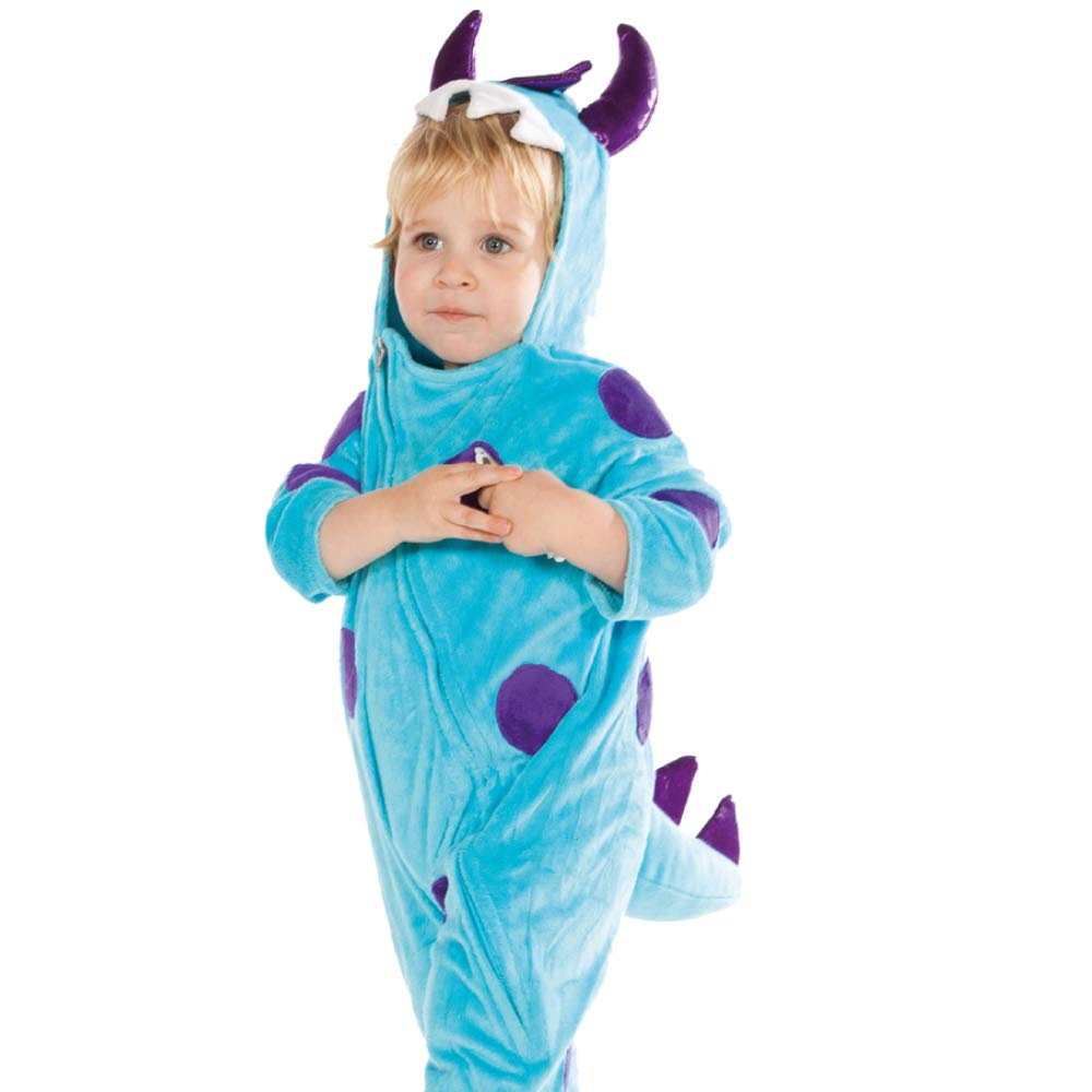 PRETEND TO BEE Dinosaur Monster Onesie - Blue and Purple Fancy Dress Costume for Kids
