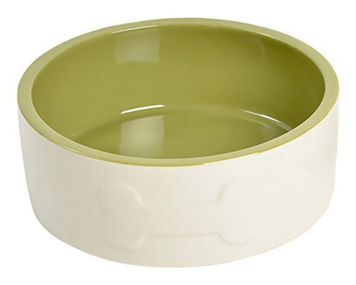 Petface Ceramic Bone Dog Bowl - 20 cm Diameter | Durable Ceramic | Easy Clean