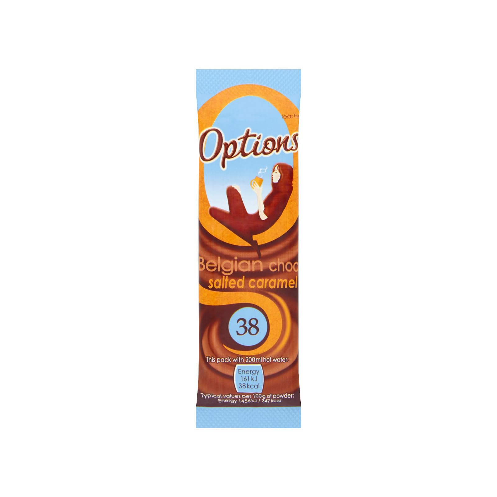 Twinings Options Salted Caramel Hot Chocolate Powder Sachets - 30 Count (11g Each)