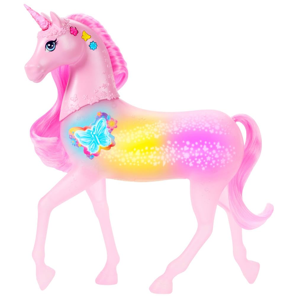 Barbie Sparkle Lights Toy Unicorn - Interactive Light & Sound Play for Kids 3+ 1
