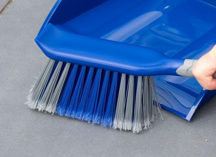 Addis - Outdoor Dustpan & Brush Set Heavy Duty Yard Sweeper with Wide Pan