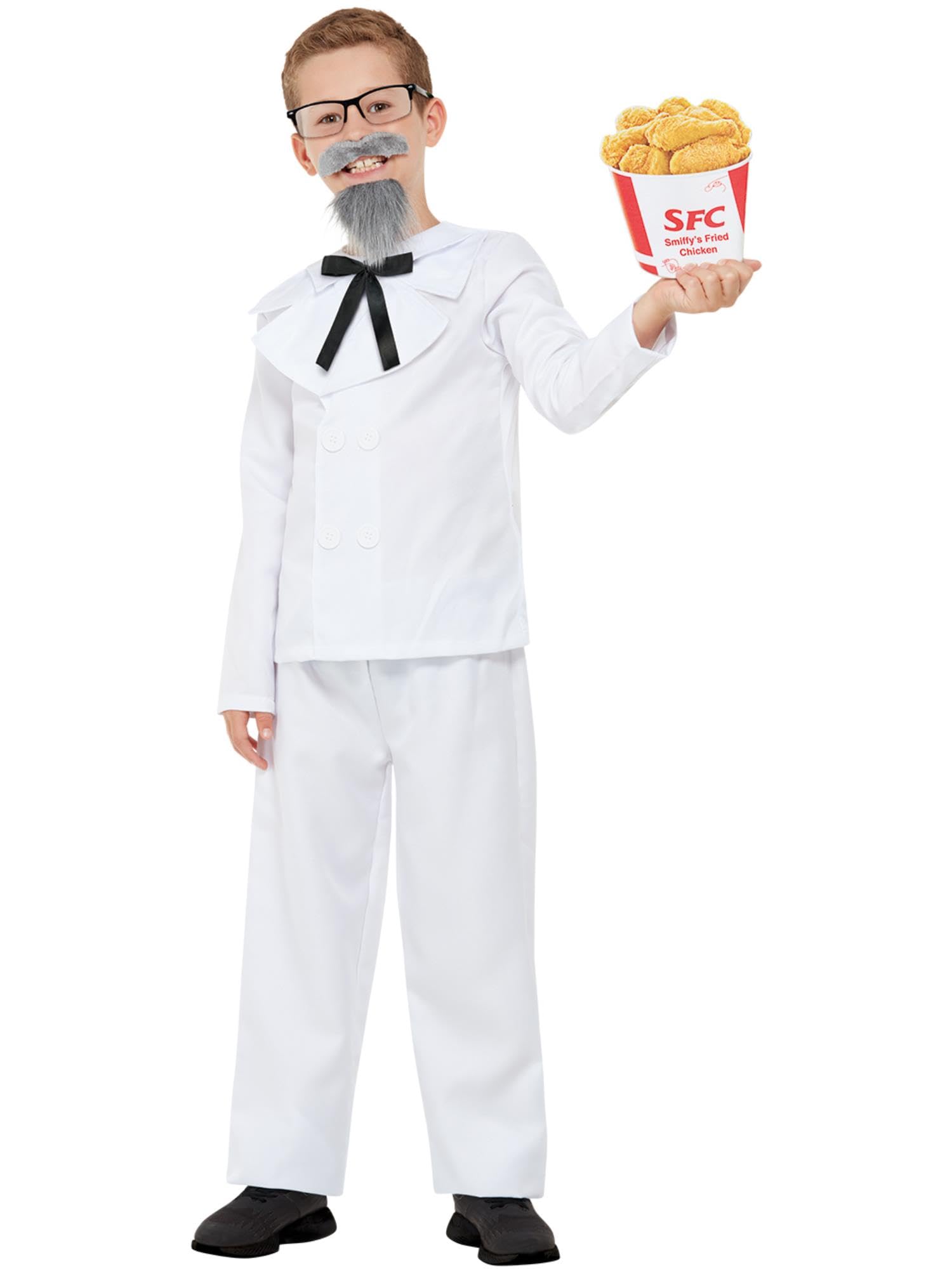 Smiffys Captain Cluck Costume - Top, Trousers, Beard, Glasses & EVA Bucket for Boys 5