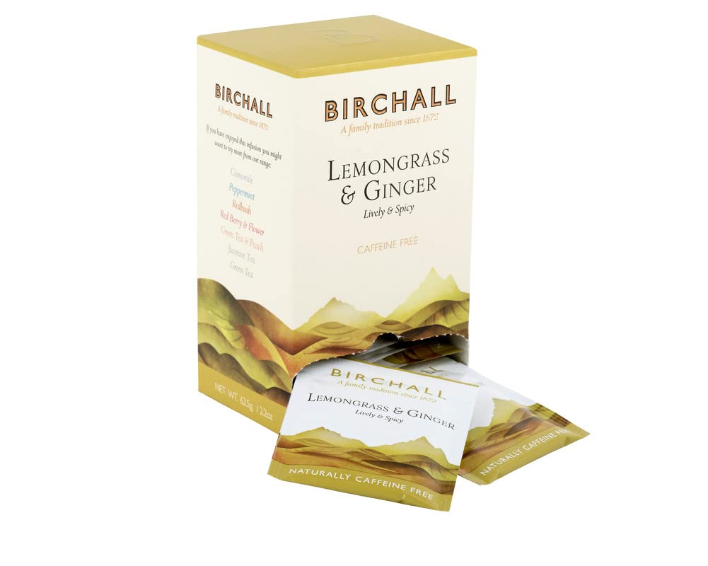 Birchall - Lemongrass & Ginger Tea Gift Set, 6 Boxes of 25 Enveloped Plant-Based Tea Bags 4