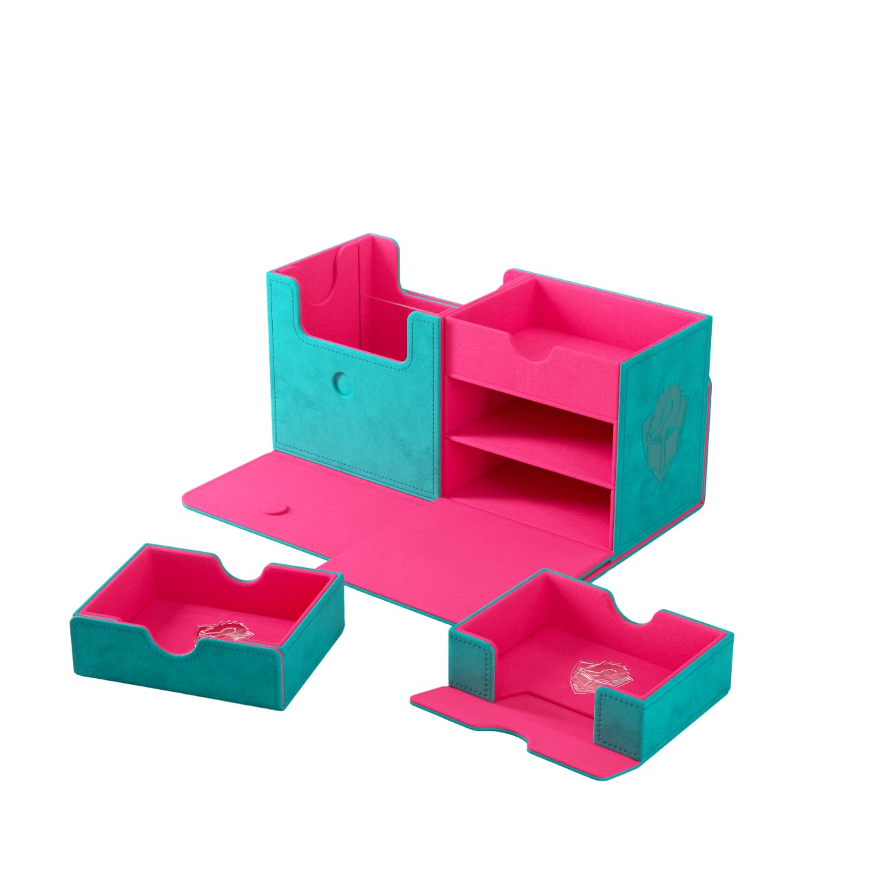 Gamegenic The Academic 133+ XL Card Box - Teal/Pink | Holds 133+ Double-Sleeved Cards 5