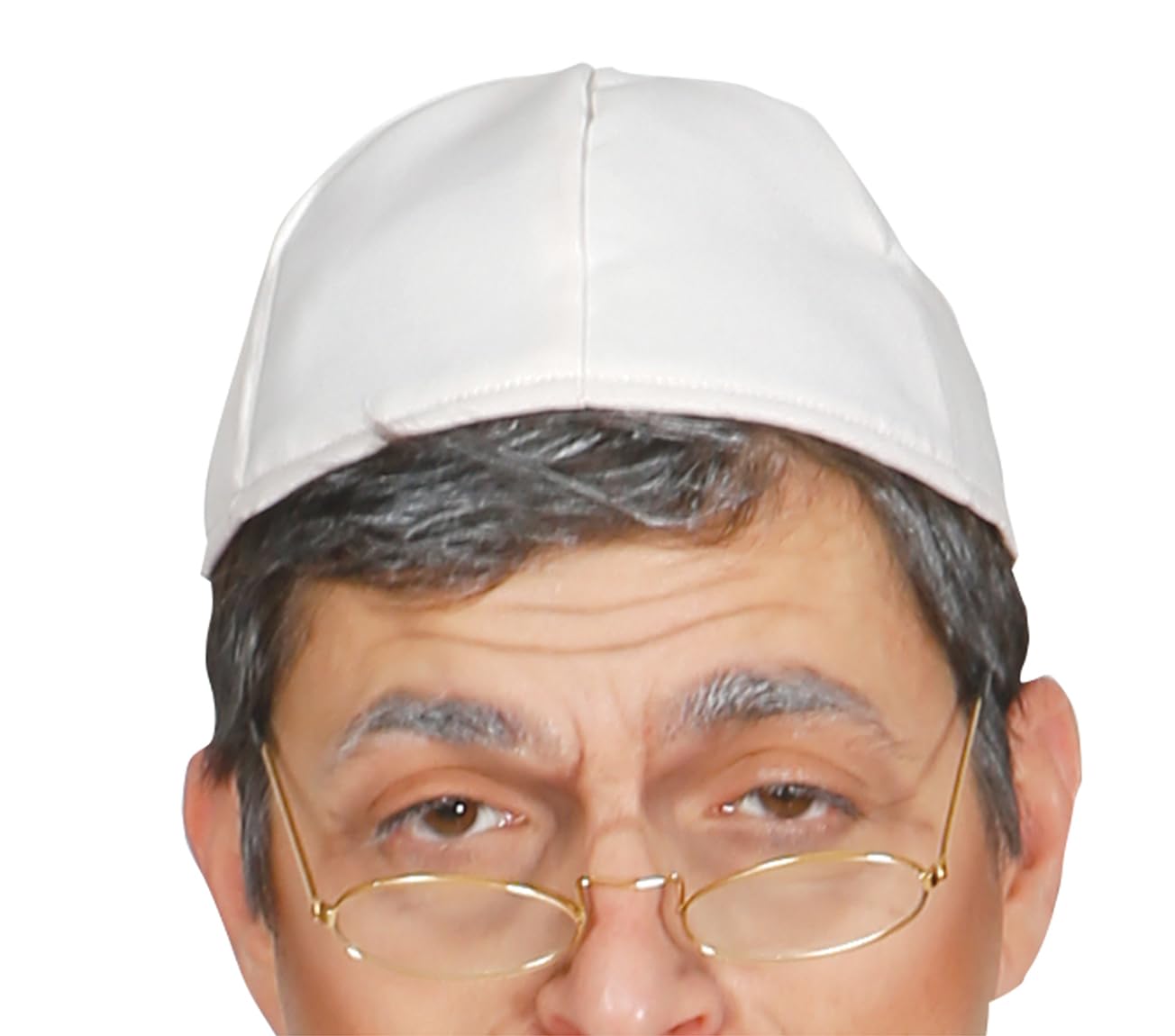 Guirca Papa Costume - Adult White Tunic with Half Cape, Belt and Crown Cap