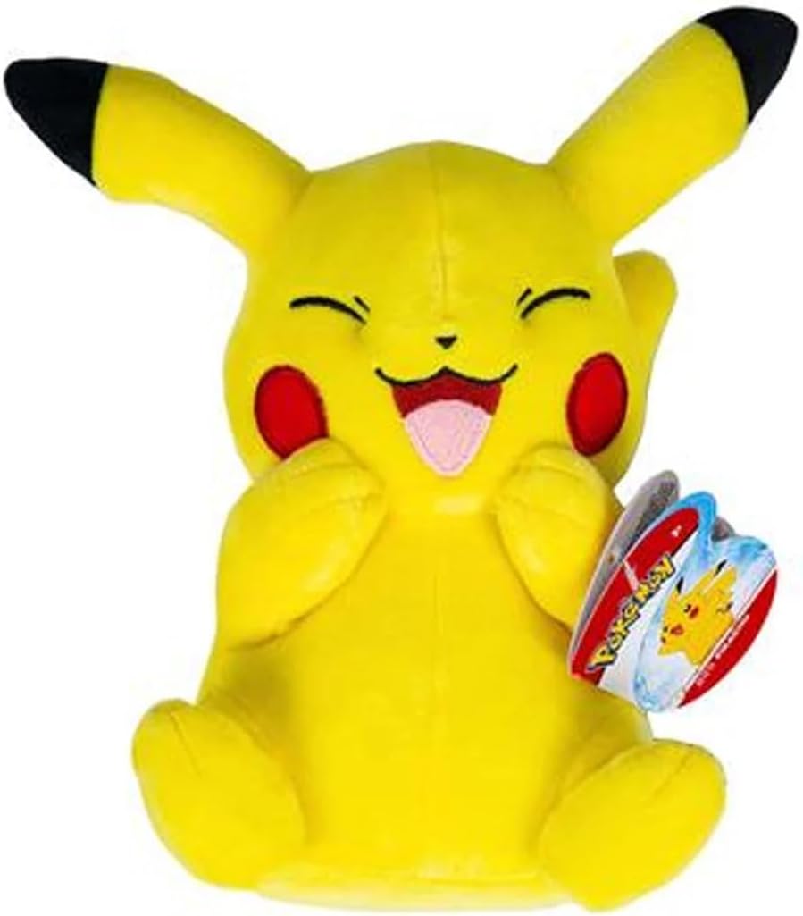 Pokémon Laughing Pikachu 8" Plush - Soft Cuddly Stuffed Animal for Kids 1