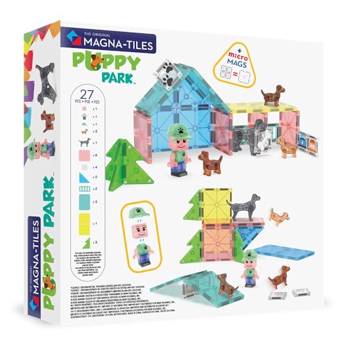 MAGNA-TILES Puppy Park 27-Piece Magnetic Construction Set - Building Toys for Kids 3+ 9