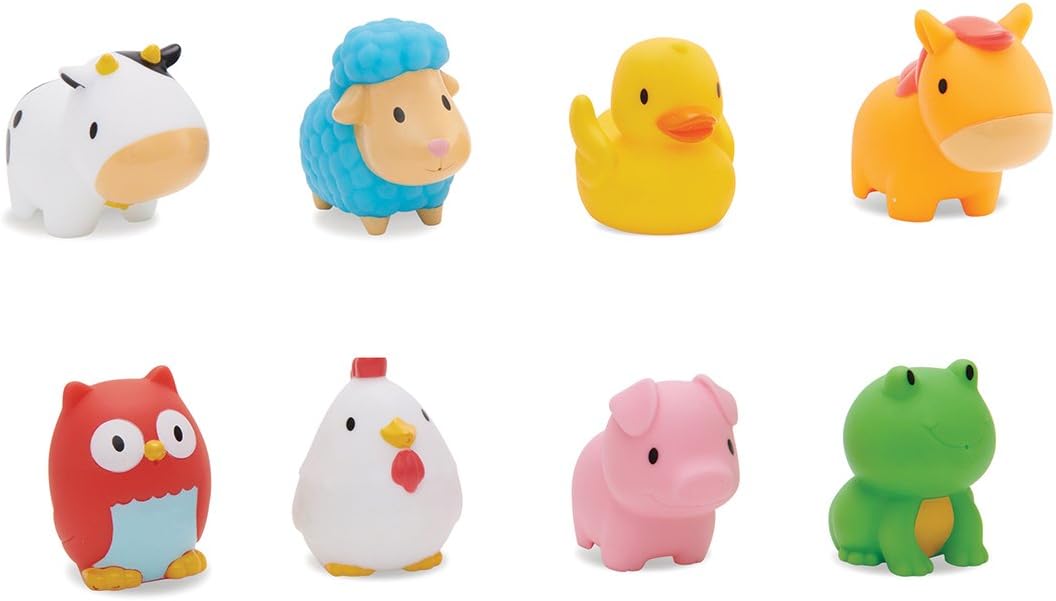 Munchkin Floating Farm Animal Bath Squirt Toys - 8-Pack for Toddlers 9+ Months 1