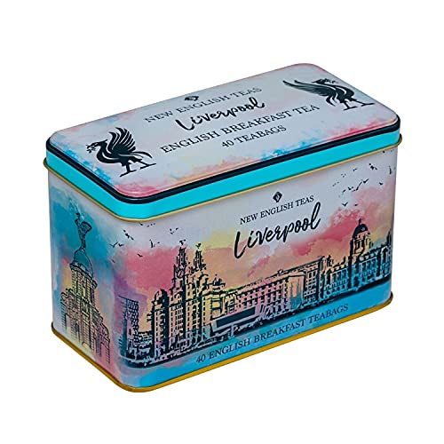 New English Teas Liverpool Gifts Tea Caddy with 40 English Breakfast Teabags 6