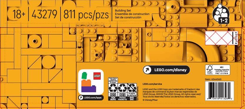LEGO Disney Pixar WALL-E and EVE Building Set - 811-Piece Display Model for Adults 11