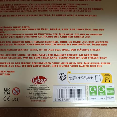 Tobar Marbles - Box of 224 Mixed Designs in Multi-Colored Glass 10