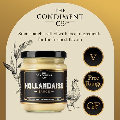 The Real Condiment Co - Hollandaise Sauce 190g, Ready to Eat Vegan & Gluten Free 5