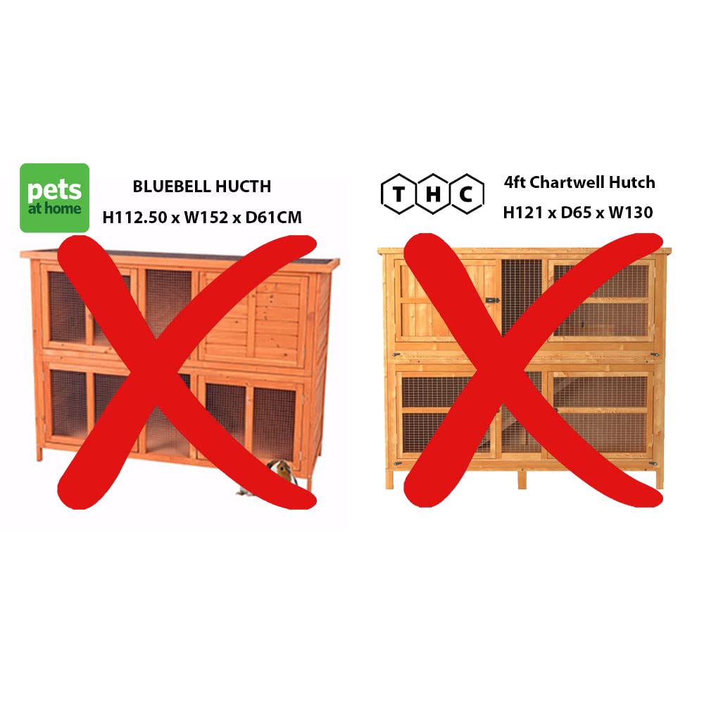 BUNNY BUSINESS Universal Double Hutch Cover - Weather Resistant | Fits 48'L x 20'D Roofs 7