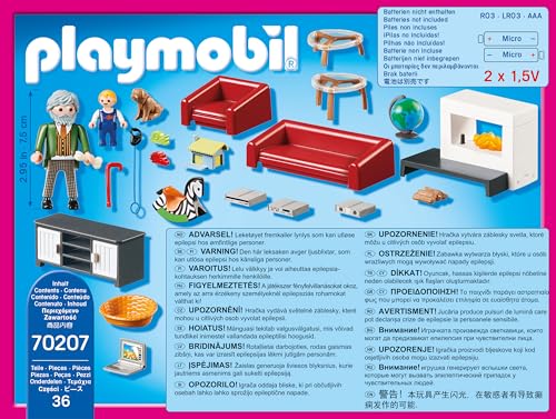 Playmobil 70207 Dollhouse Living Room with Fireplace - Light-Up Playset for Ages 4+ 12