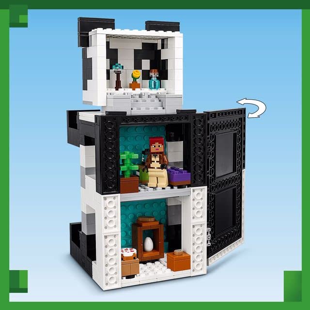 LEGO 21245 Minecraft The Panda Haven Set - 3-Floor Movable Panda House Playset for Kids 8+ 10