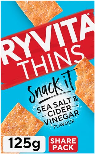 Ryvita Thins Sea Salt & Cider Vinegar 125g Pack of 6 6