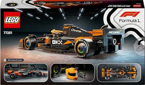 LEGO Speed Champions McLaren F1 Team MCL38 Race Car Toy with Collectible Driver Minifigure - Building Set for 10+ 12