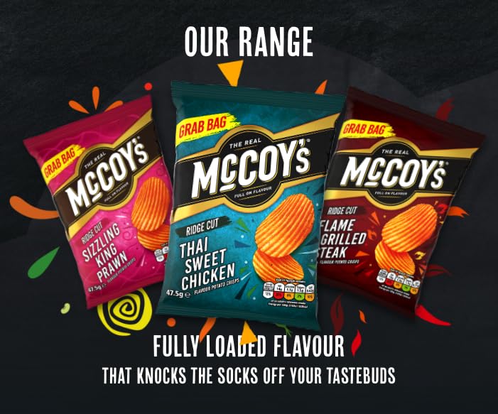 McCoys Flame Grilled Steak Grab Bag Crisps 45g (Multipack of 36) 3