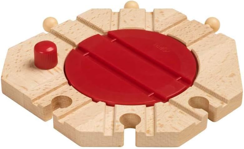 BRIO Mechanical Turntable Wooden Train Track for Kids - Compatible with BRIO Railway Sets 2