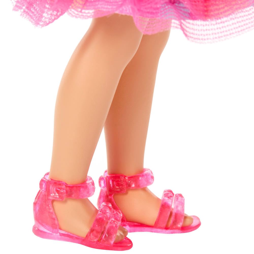 Barbie Club Chelsea 6-Inch Birthday-Themed Doll with Pink-Streaked Hair & Party Accessories 4