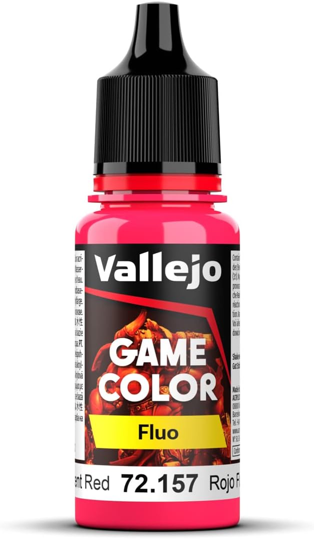 Vallejo Game Color 18ml Fluorescent Red - Model Building Paint 1