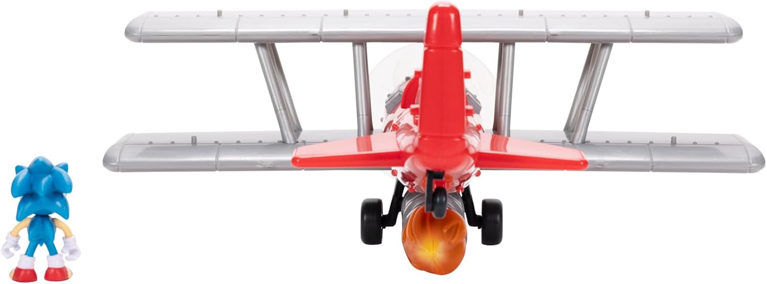 Sonic The Hedgehog Tornado Biplane Playset - Includes 6cm Sonic Figure