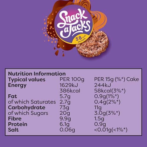 Snack a Jacks Jumbo Chocolate Chip Rice Cakes 180g (Case of 8)