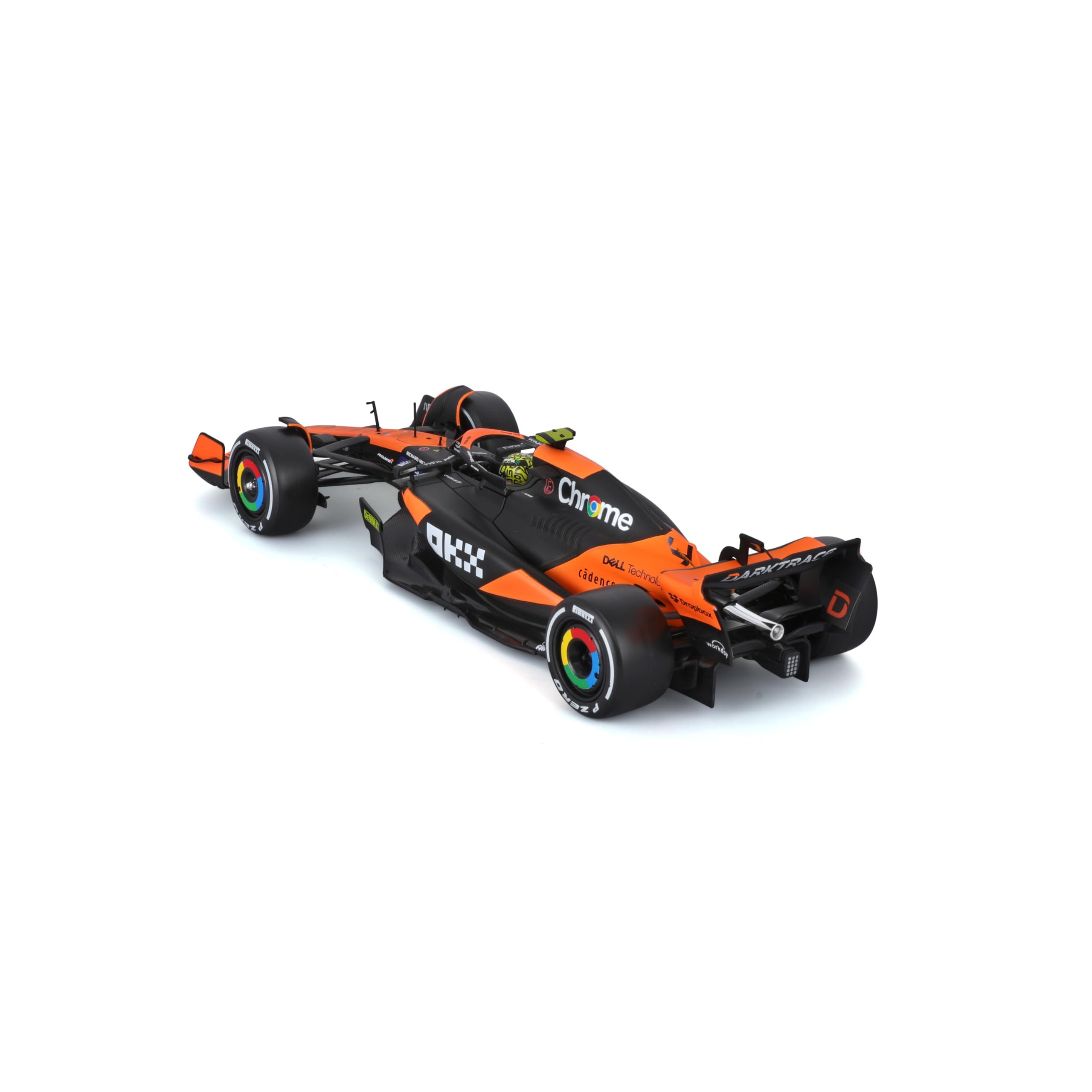 Bburago McLaren MCL38 F1 2024 Norris #4 with Helmet Diecast Model Car 1:24 Scale 5