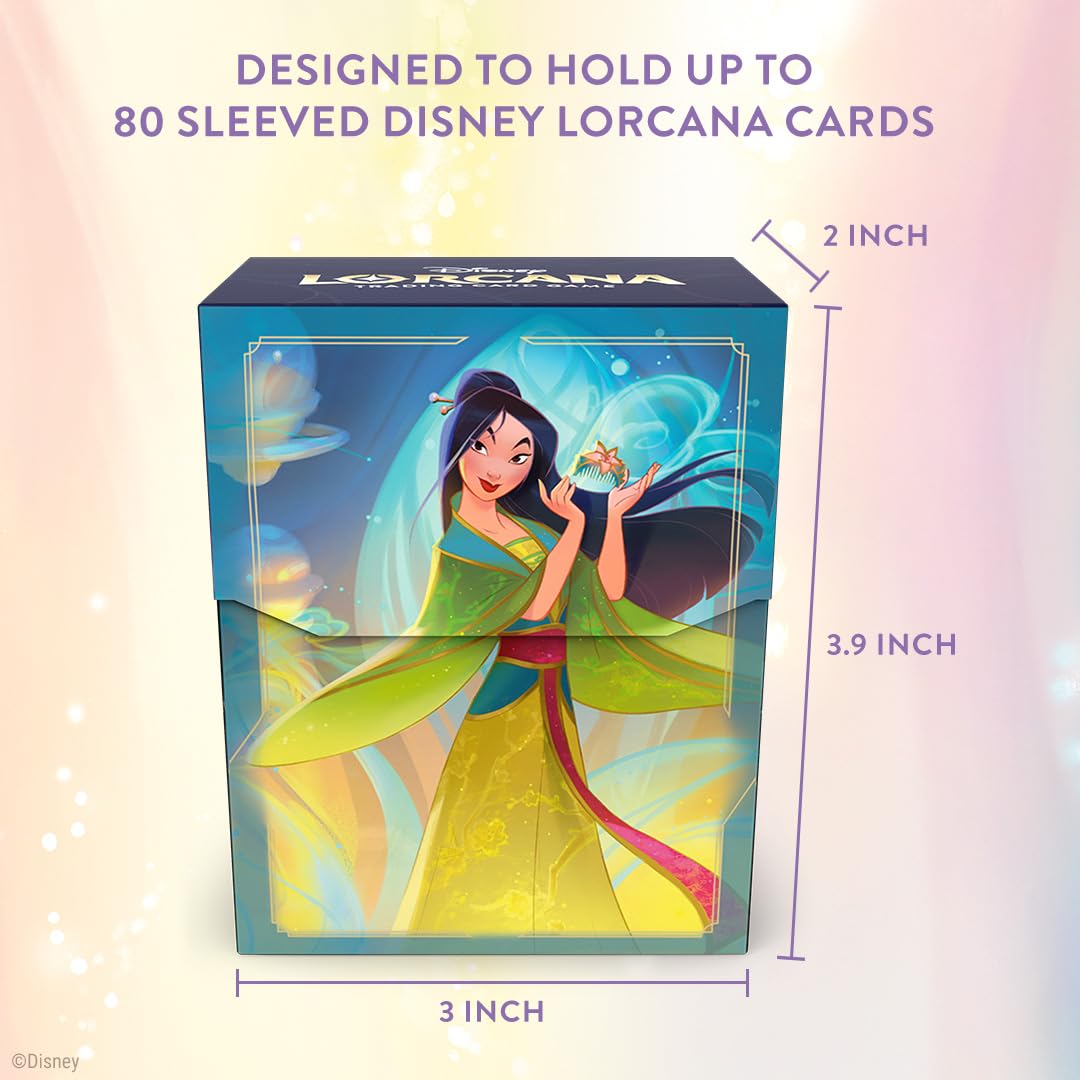 Ravensburger Disney Lorcana Mulan Set 9 Fabled Deck Box for Trading Cards | Holds 80 Sleeved Cards 2