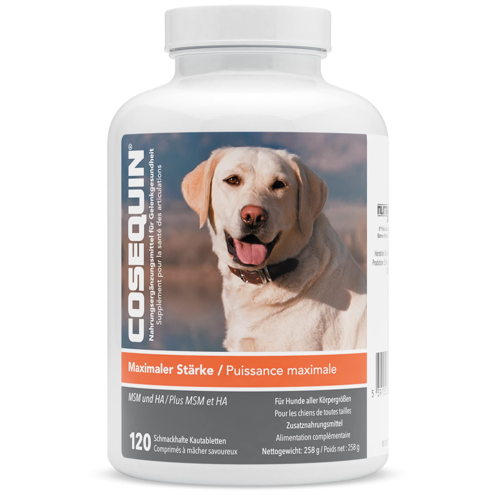 Nutramax COSEQUIN Joint Health Supplement for Dogs - Maximum Strength | 120 Count Tablets
