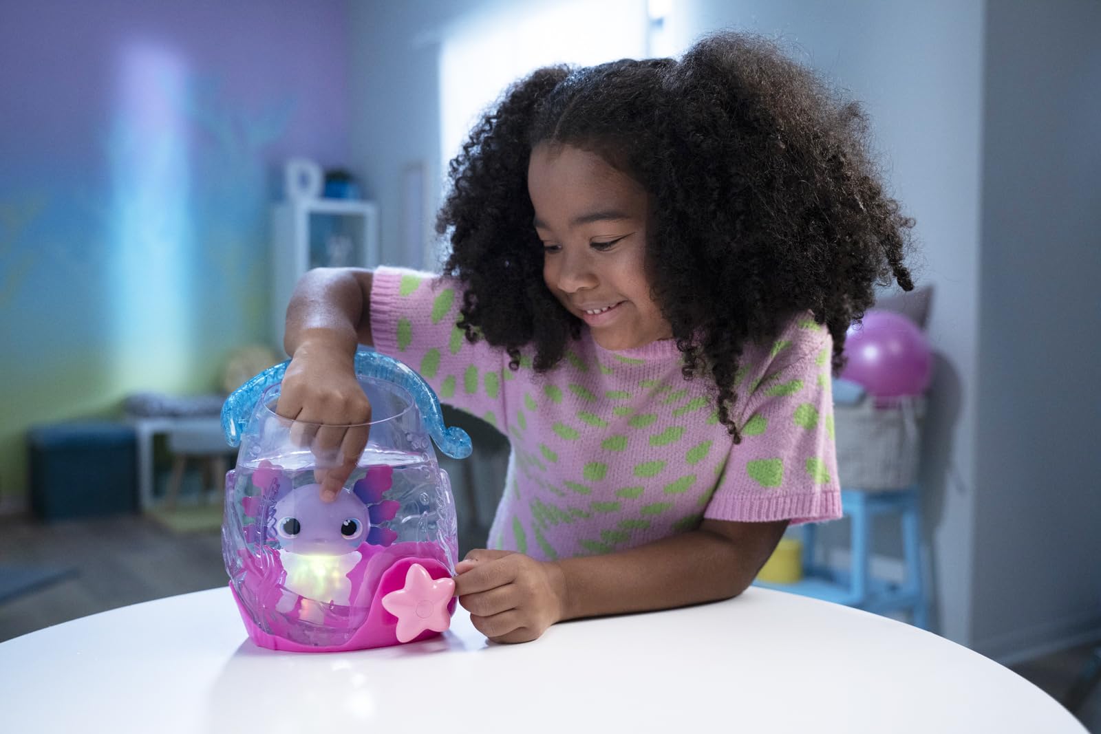 Animagic Let's Glo Axolotl Bubble Reef Twin Pack - Interactive Light-Up Electronic Pet Playset for Kids 2