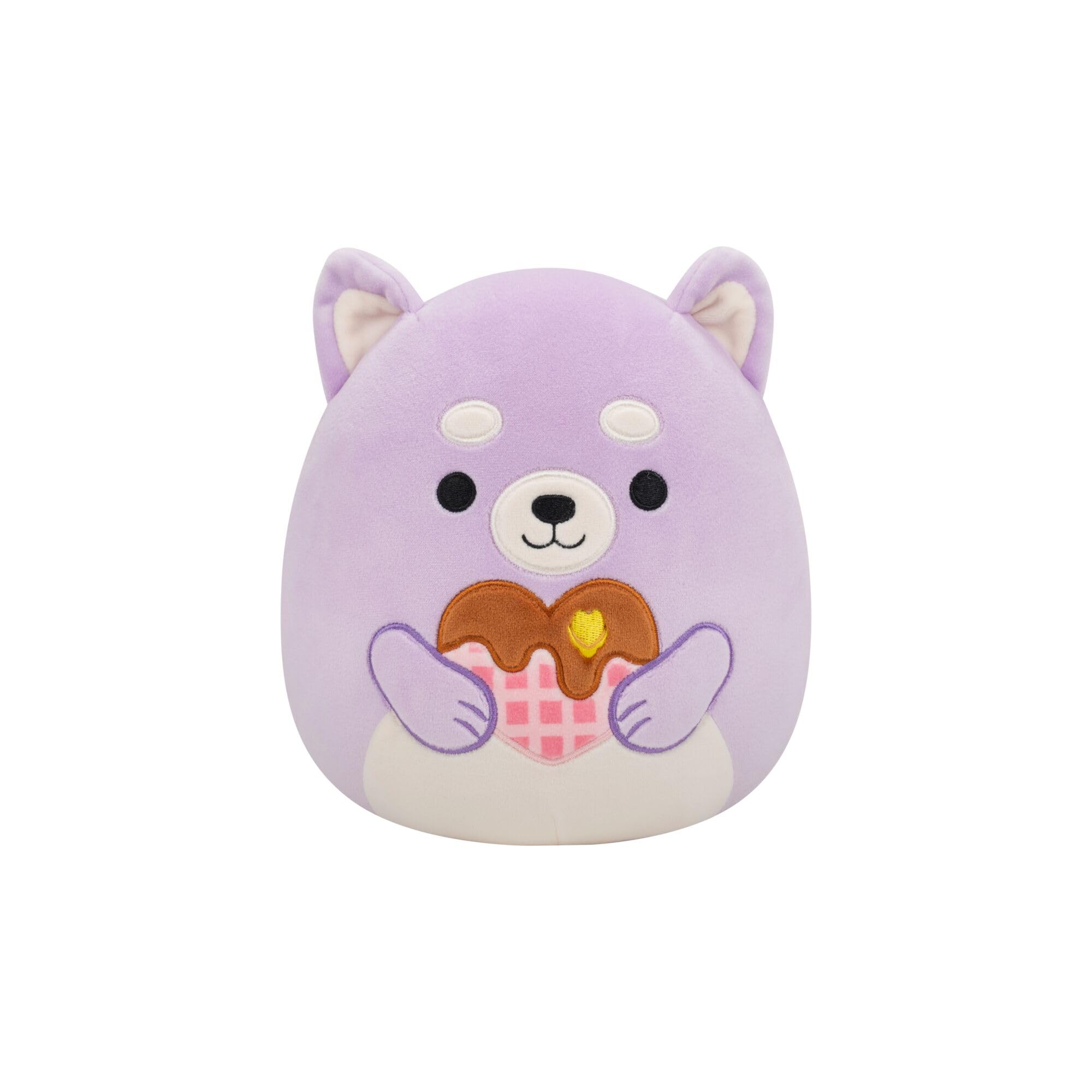 Squishmallows 7.5-Inch Hoyt the Lavender Shiba Inu Valentine's Plush Toy