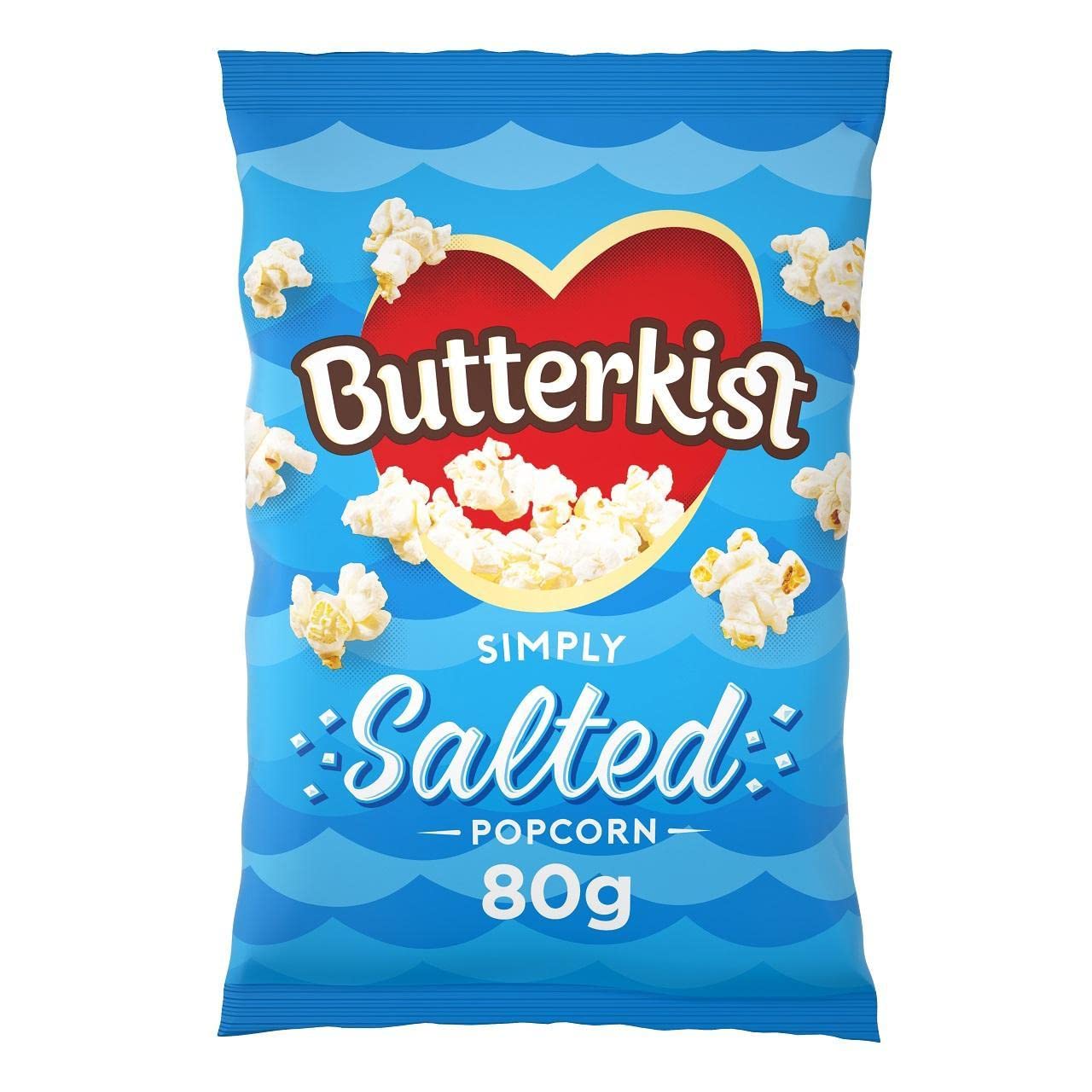 Butterkist Simply Salted Popcorn 80g - Case of 6 Bags, Gluten Free Snack 1