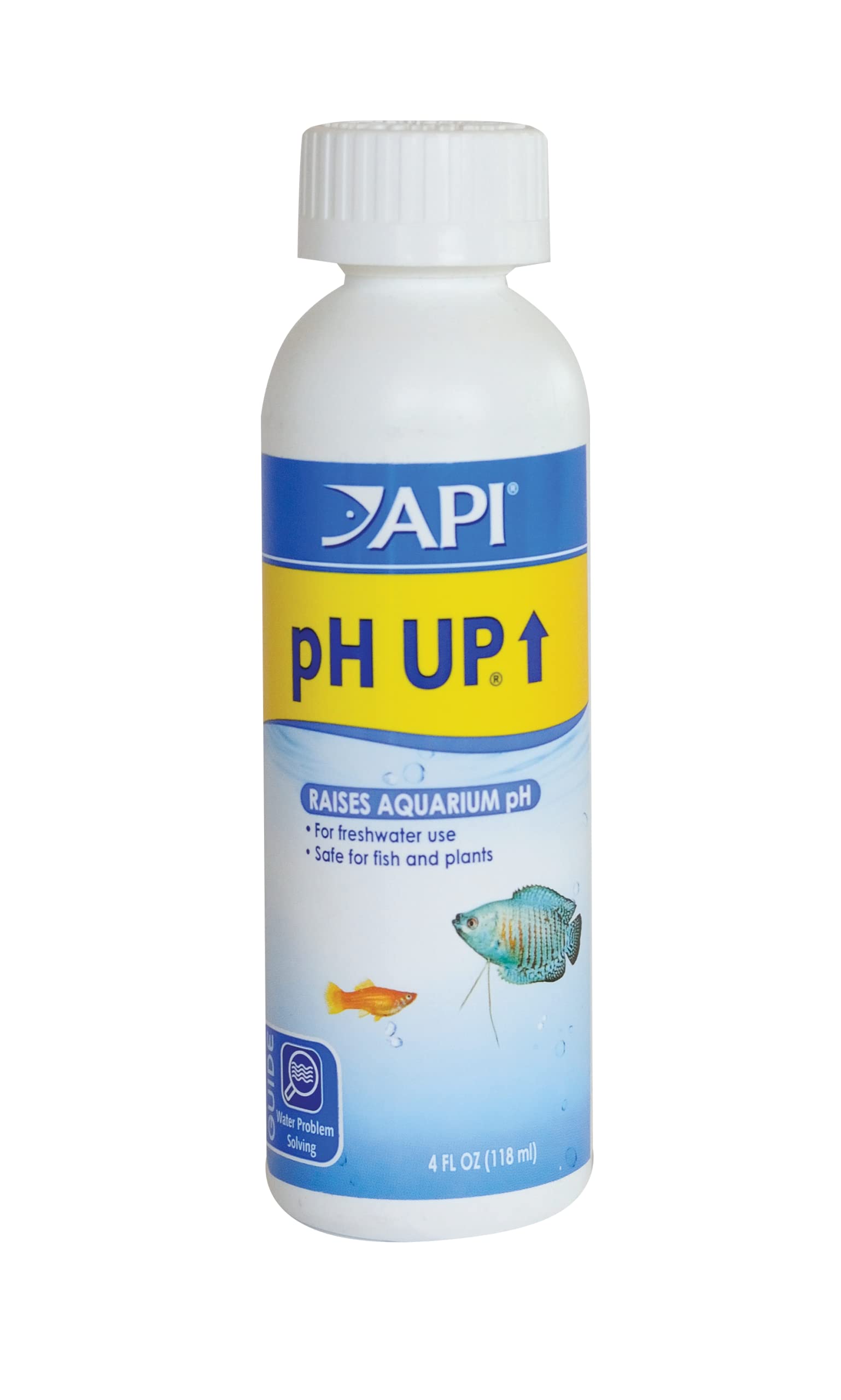 API pH UP Freshwater Aquarium Water pH Raising Solution - Phosphate-Free Formula | 118 ml