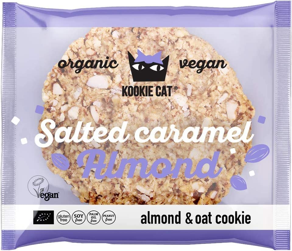 Kookie Cat - Salted Caramel Almond Individually Wrapped Vegan Cookies, Gluten Free 7