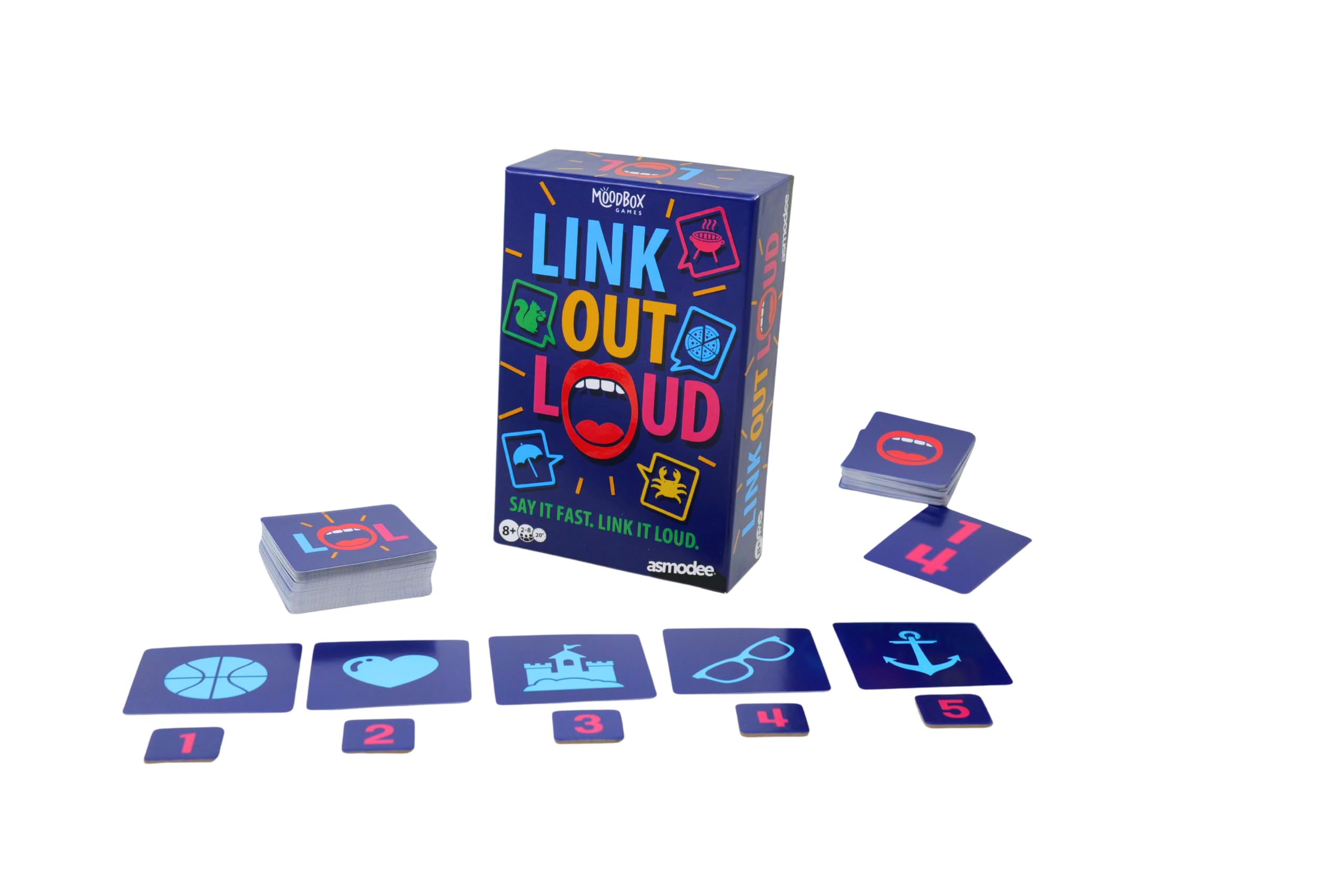 Asmodee Link Out Loud Board Game - Fast-Paced Word Association, 2-8 Players, Ages 8+