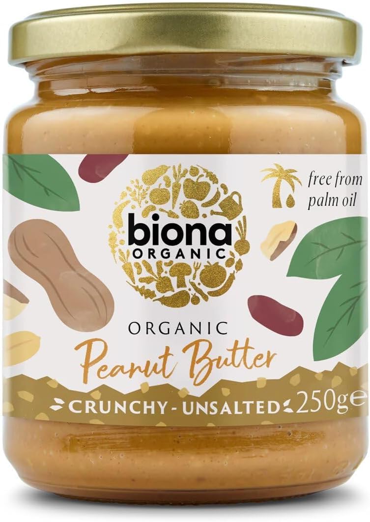 Biona Organic Crunchy Peanut Butter No Salt, 250g 1