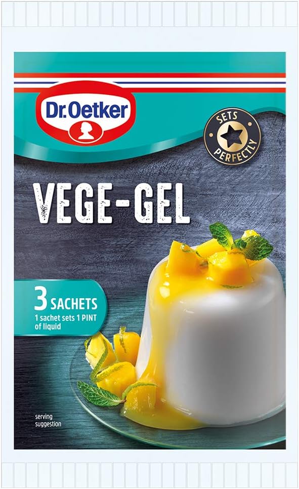 Dr. Oetker Vege-Gel Sachet - Vegan & Vegetarian Gelatine Substitute for Jellies, Mousses, Cheesecakes 2