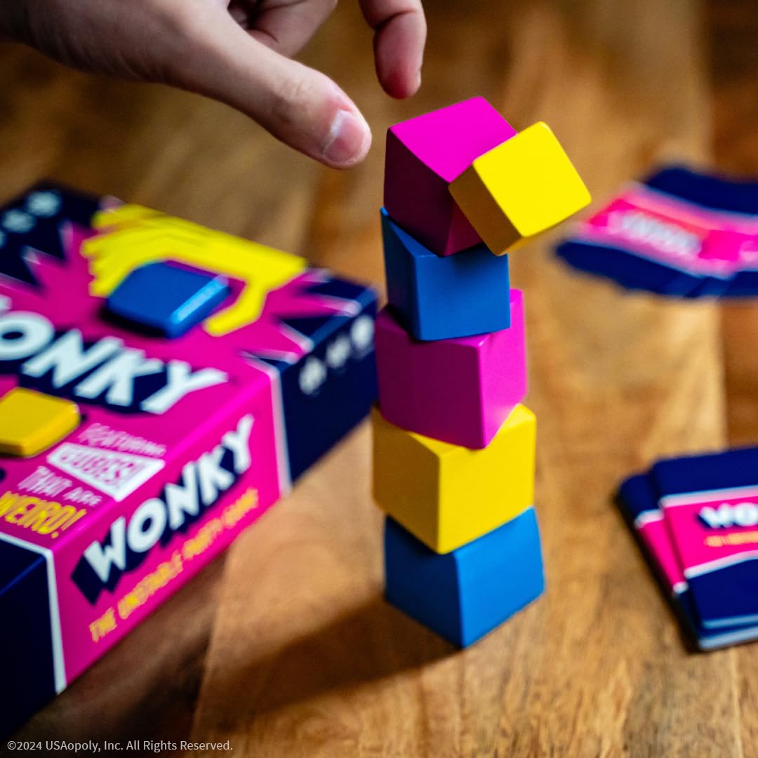 USAopoly Wonky Stacking & Balancing Game | Multicolor Cardboard | Ages 8+ 3