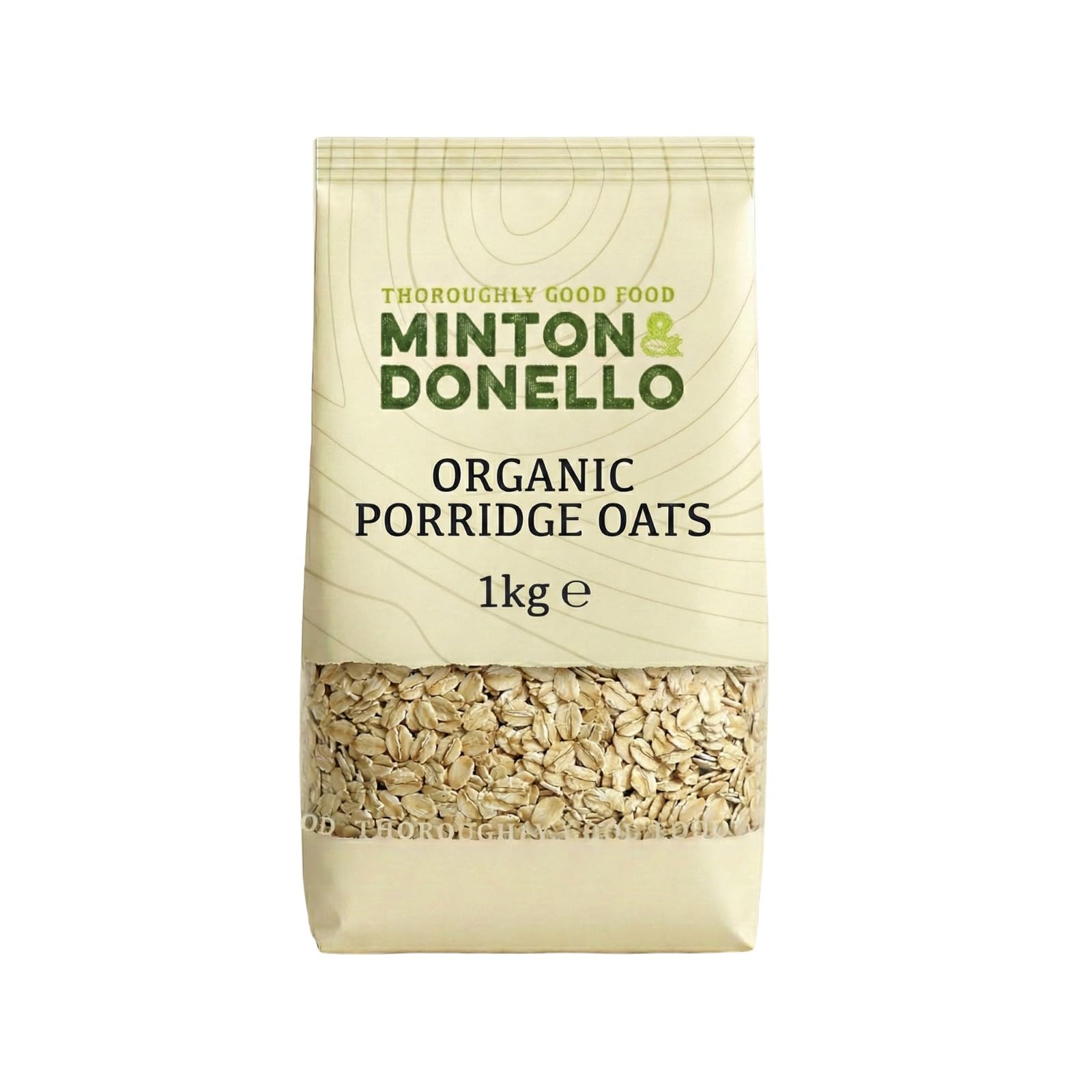Minton & Donello Organic Porridge Oats - Creamy Texture, Versatile Baking Staple | 1kg Pack 1