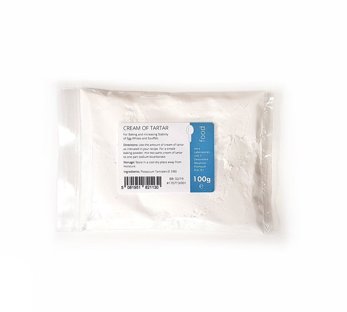 Intralabs Cream of Tartar - Food Grade Powder for Baking & Homemade Playdough, 100g 1